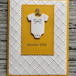 Cartão de bebê feito à mão em FRANCÊS, Carte en Français bienvenue bébé, Cartão de boas-vindas para bebê