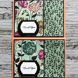 Carte de remerciement faite à la main, Carte avec des fleurs, Carte de remerciement pour tout le monde