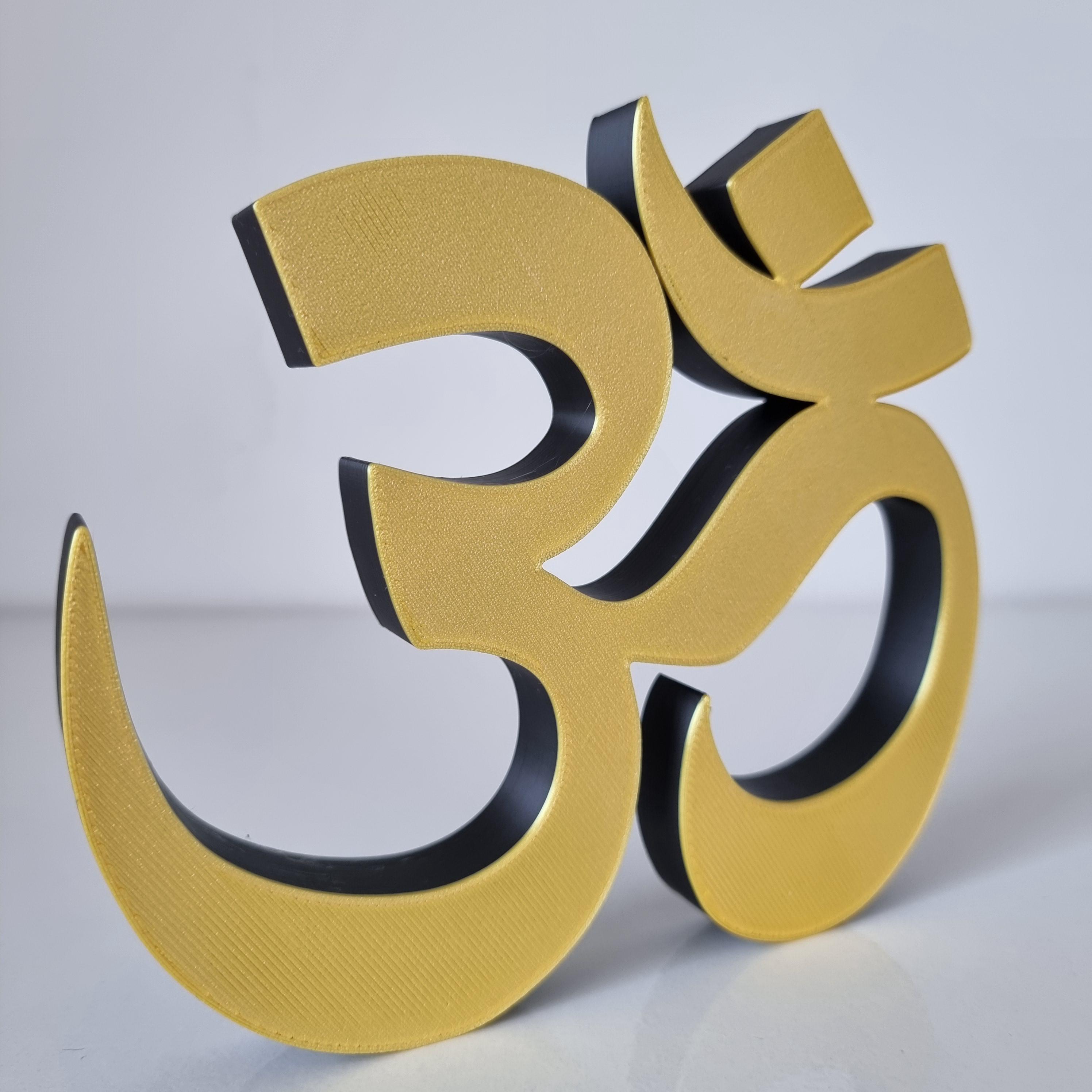 真鍮 オーム Om 壁飾り 骨董 アンティーク 瞑想 ヨガ 3D Printed Om Symbol Decor Yoga Meditation Zen Gift Spiritual Home