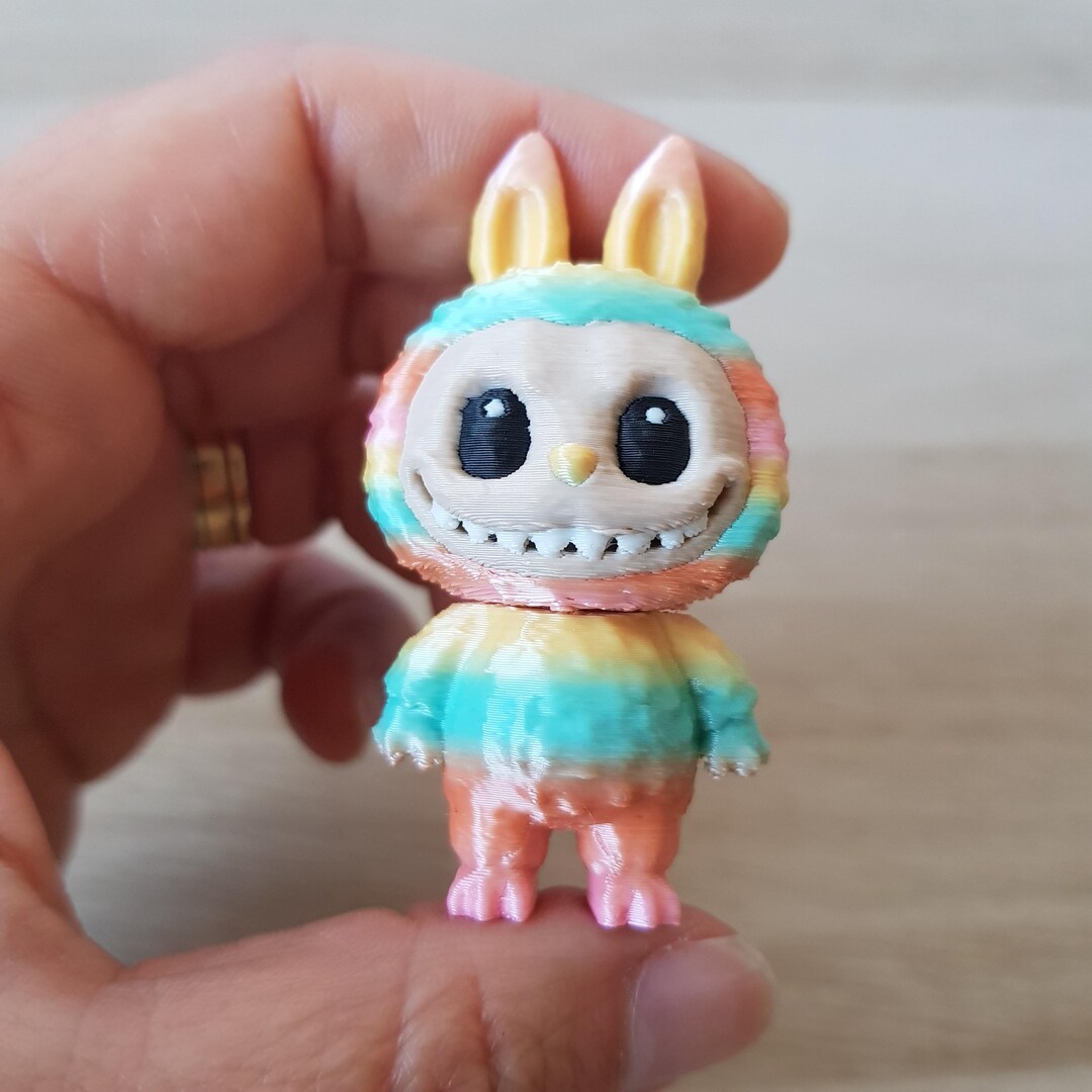 Mini Labubu Toy! Fidget-friendly, Collectible Rainbow Monster for Gifts ...