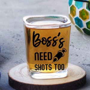 Boss Lady shot Glass – divertente regali per donne White Exterior