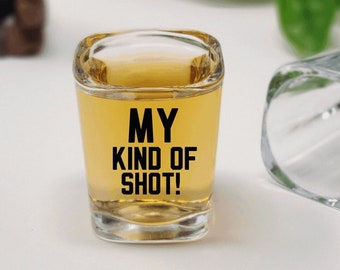 Cute Shot Glass Gift for any Occasion - Large 2.2oz Heavy Shot Glass, Unique Gift for Your Boss, Bestie Friend, Girl Trip or Bar Decor
