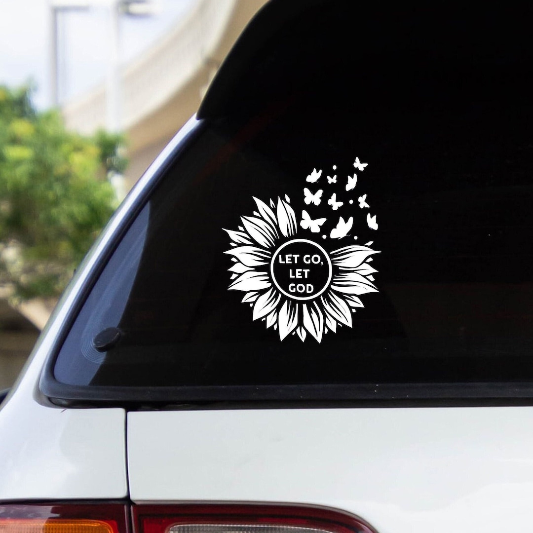 Let Go Let God Vinyl Decal: Positive Affirmations, Christian Car ...