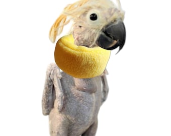 Soft Bird Snuggy Neck Collar for Umbrella, Moluccan Yellow-Crested  Cockatoo Parrots