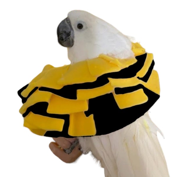 Soft Bird Collar for Umbrella Cockatoo, Moluccan Cockatoo & Yellow-Crested Cockatoo Parrots