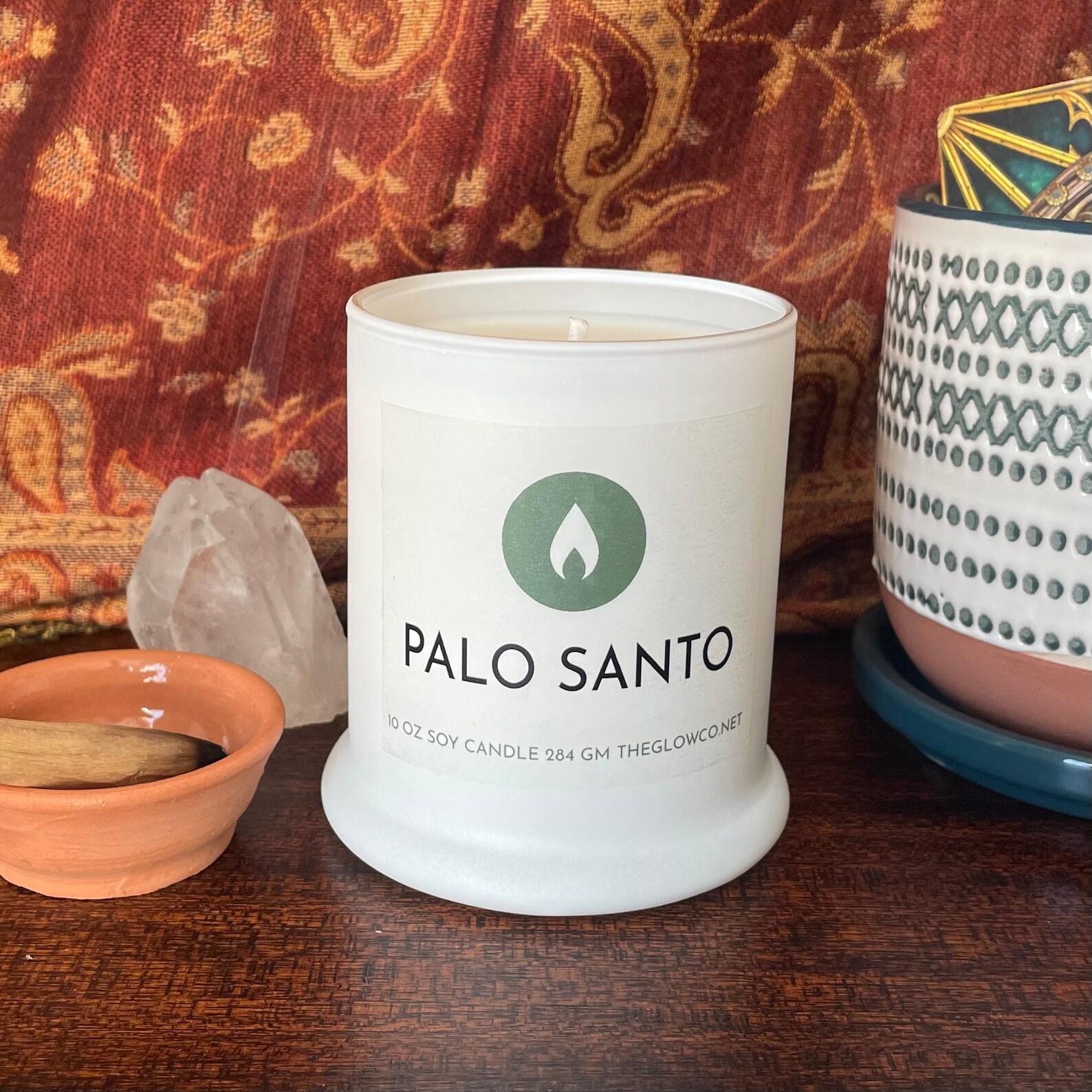 Palo Santo Candle 10 ounce The Glow Co. Etsy