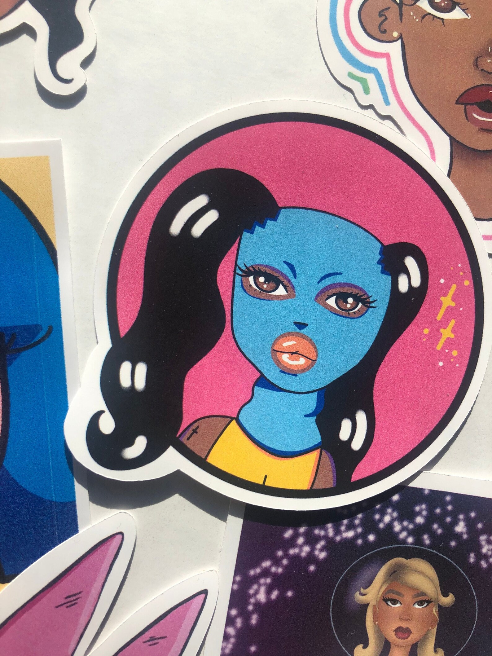 Ski Mask Girl GLOSSY STICKER 1pc Etsy