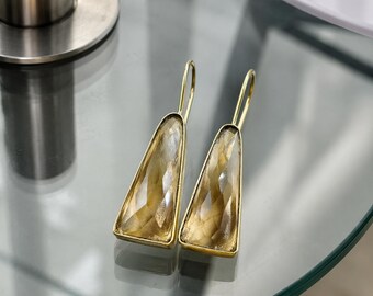 Smoky Quartz Earrings: 925 Sterling Silver, Gemstone Dangle Earrings
