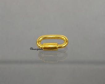 Ovala skruvspännen i sterlingsilver: Handgjorda halsbands- och armbandskopplingar (12 x 6 mm)