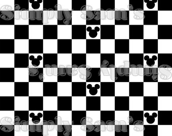 Seamless Checkered Solid Ears Digital Download