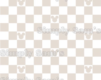 Neutral Seamless Checkered Solid Ears trio Digital Download