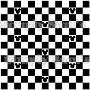Black Checkered Ears Digital Download