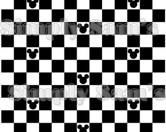 Black Checkered Ears Digital Download