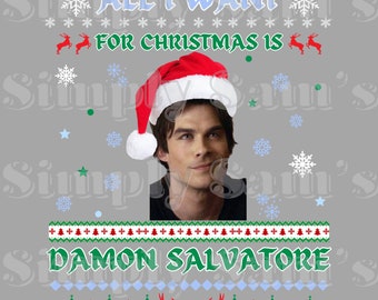 All I Want for Christmas is Damon Salvatore Digital Download