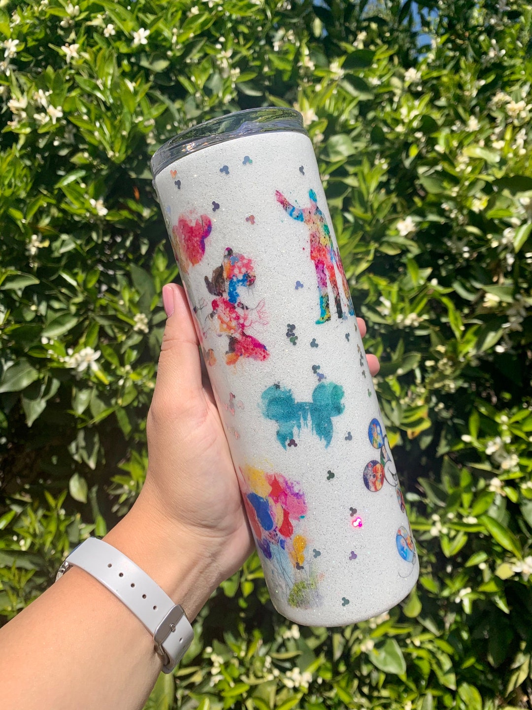Disney Glitter Tumbler Etsy