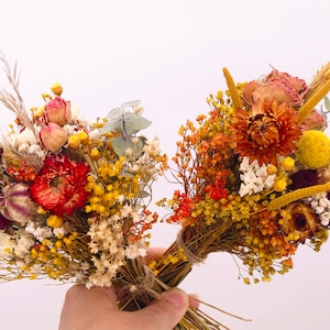 Petite Mini Colorful Dried Flower Bouquet, Dry Floral Bouquet, Natural Everlasting Dry Flowers, Flower Arrangement, Cute Present image 1