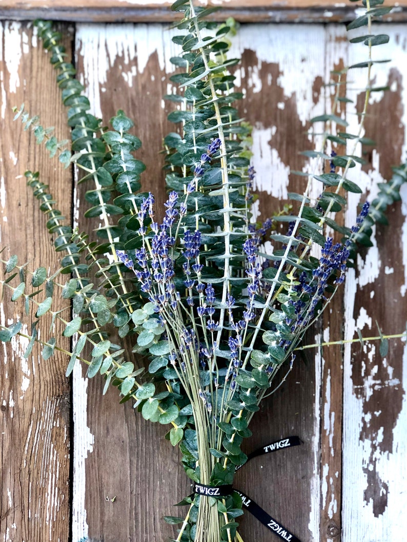 Eucalyptus and Lavender Shower Bundle Bouquet Real Etsy
