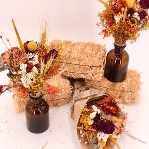 Petite Mini Colorful Dried Flower Bouquet, Dry Floral Bouquet, Natural Everlasting Dry Flowers, Flower Arrangement, Cute Present image 3