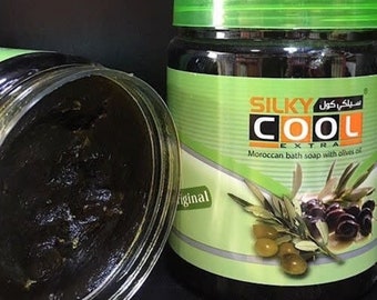 Silky Cool Extra – Marokkanisch mit Olivenöl schwarze Seife – 300g