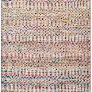 Chunky Multi Colour Eco Friendly Jute Floor Rug