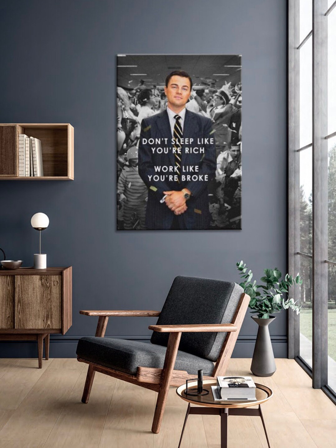 お金がないかのように働くモチベーションを高めるジョーダン・ベルフォート キャンバスコレクション 自宅オフィス用 送料無料 最高品質 生涯保証 -  Etsy 日本