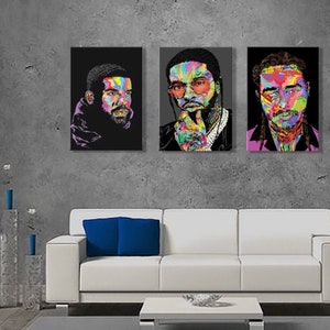 Multi Hip Hip Artist Canvas Motivation Success Canvas Wall Art Collection for Home Office Free Shipping Highest Quality Life Time Warranty
