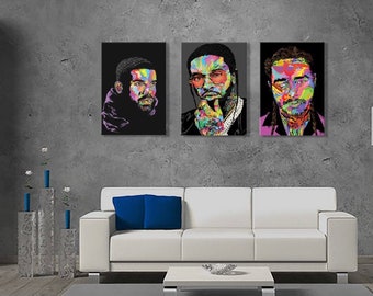 Multi Hip Hip Artist Canvas Motivation Success Canvas Wall Art Collection for Home Office Free Shipping Highest Quality Life Time Warranty