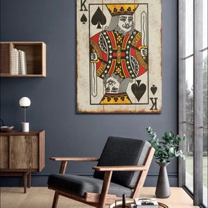 Colección de arte de pared en lienzo "El Rey de Todas las Cartas" para el hogar y la oficina. Envío gratuito. Máxima calidad. Garantía de por vida.