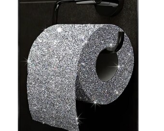 Bling Toilet Paper Canvas Art: Bathroom Wall Decor