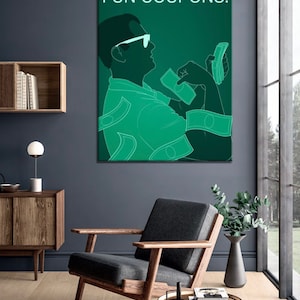 Fun Coupons Motivational Success Wolf of Wall Street Art Collection for Home Office Free Shipping Highest Quality Life Time Warranty