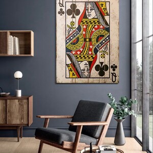 Colección de arte de pared en lienzo "Reina de todas las cartas" para el hogar y la oficina. Envío gratuito. Máxima calidad. Garantía de por vida.