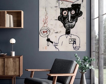 Neo Expressionism Canvas Art: Eyes and Eggs Artwork