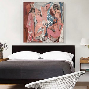 Avignon Square Neo Expressionism Contemporary Art Jean  | Street Art on Canvas | Wall Decor | Neo-Expressionism Art | Free Shipping