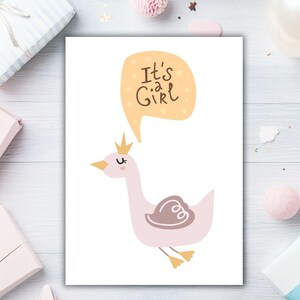 Biglietto d'auguri stampabile per neonati / Congratulazioni per la nascita / Biglietto per baby shower scaricabile digitalmente / Biglietto carino per neonato/bambina / Biglietto per neo-genitori
