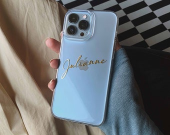 Personalised Phone Case | iPhone Clear Acrylic Case | Shockproof | Phone Case | Handwriting Font | Custom Name Case | Clear