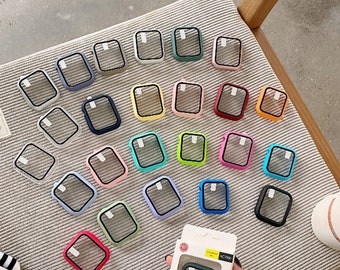 Apple Watch Tempered Glass Case w/ Bumper | Fits Series 1, 2, 3, 4, 5, 6, 7, 8/ULTRA, SE, Now in 49mm | Apple Watch Cover | Apple Watch Case