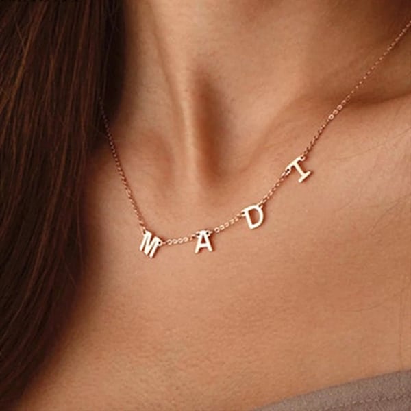 Personalised Letter Necklace  • Name Necklace • Perfect for Your Minimalist Look • Gifts for Her