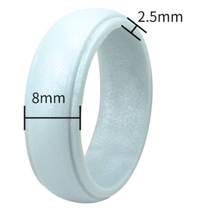 MENS Stepped Edge SILICONE RING Band Black Wedding Rings Active Life Style Heavy Duty image 8