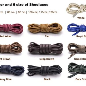 Round Premium Cotton Wax Shoelaces Dress Waxed Laces 2.5mm For Dress Shoes Wax Shoelaces zdjęcie 6