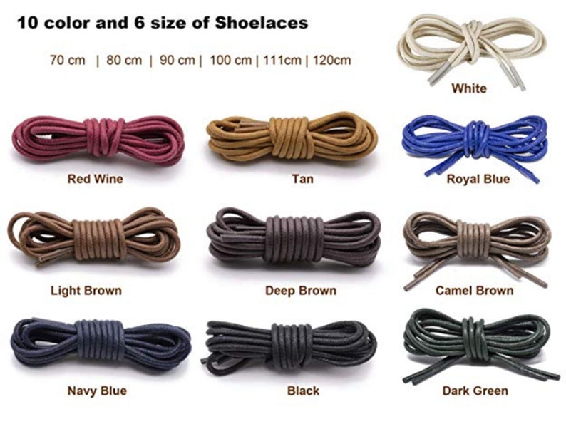 Round Premium Cotton Wax Shoelaces Dress Waxed Laces 2.5mm For Dress Shoes Wax Shoelaces zdjęcie 6