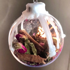 Healing and Protection Ornament | Witchy Ornament | Rose and Quartz Ornament | Pagan Holiday Decor | Yule Gift | Holiday Gift
