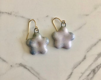 Lavender Flower Earrings | Ceramic Earring | Clay Earrings | Handmade | Hypoallergenic