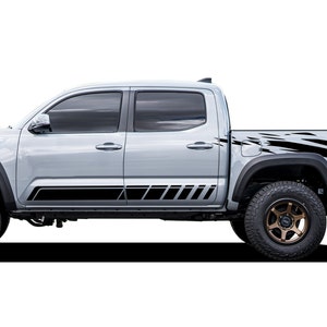 Bed Decal Sticker Sport Door Stripes Compatible with Toyota Tacoma Crew Cab 2016 - 2023 Side Vinyl 4x4