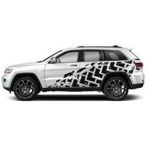 Side Tire Trucks Stamp Decal Sticker Compatible with Jeep Grand Cherokee WK WK2 2011 - 2021 Racing Sport