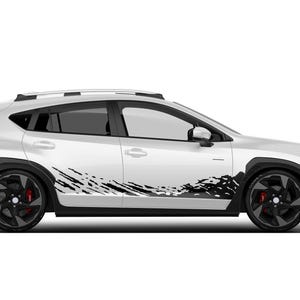 Door Mud Splash Graphics Stripe Decals Stickers Vinyl compatible with Subaru Crosstrek 2018 - Present