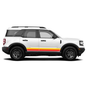 Side Door Color Stripes Decal Compatible with Ford Bronco sport SUV 2020 2021 Sport Stripe Sticker