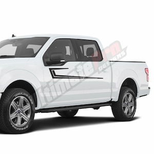 Side Sticker Compatible with Ford F150 Super crew Cab 2009 - Present Hockey Sport Decal Side Door Vinyl Mirror Stripes 4x4 off road Stripes