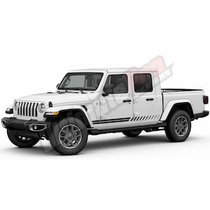 Rocker panel sport Stripes Sticker Side Door Decal Compatible with Jeep Gladiator JT 2019 2020 Rubicon Overland Modern Off Road 4x4