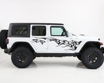 4x4 Bininbox Sticker Side Doors Sport Decal Compatible with Jeep wrangler JL Modern Off Road 2018 - Present