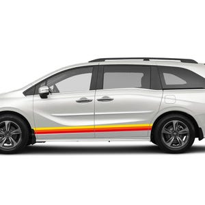 Retro sport line stripes decals stickers vinyl graphic design compatible with Honda Odyssey